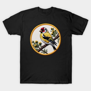 Goldfinch Embroidered Patch T-Shirt